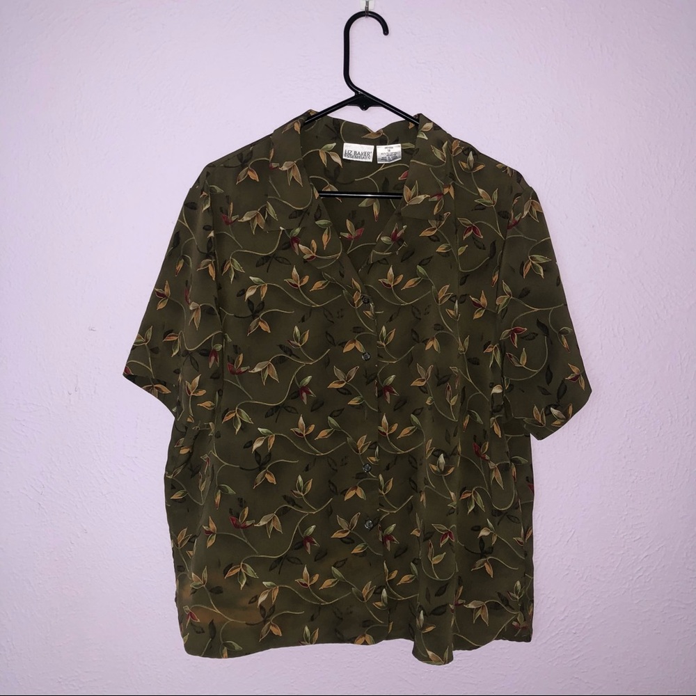 Olive Green Collared Button Down 18